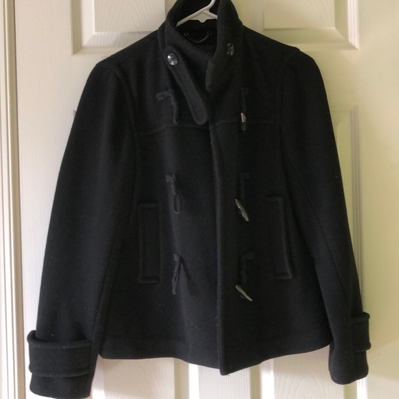 Black wool pea coat - Picture 1 of 4